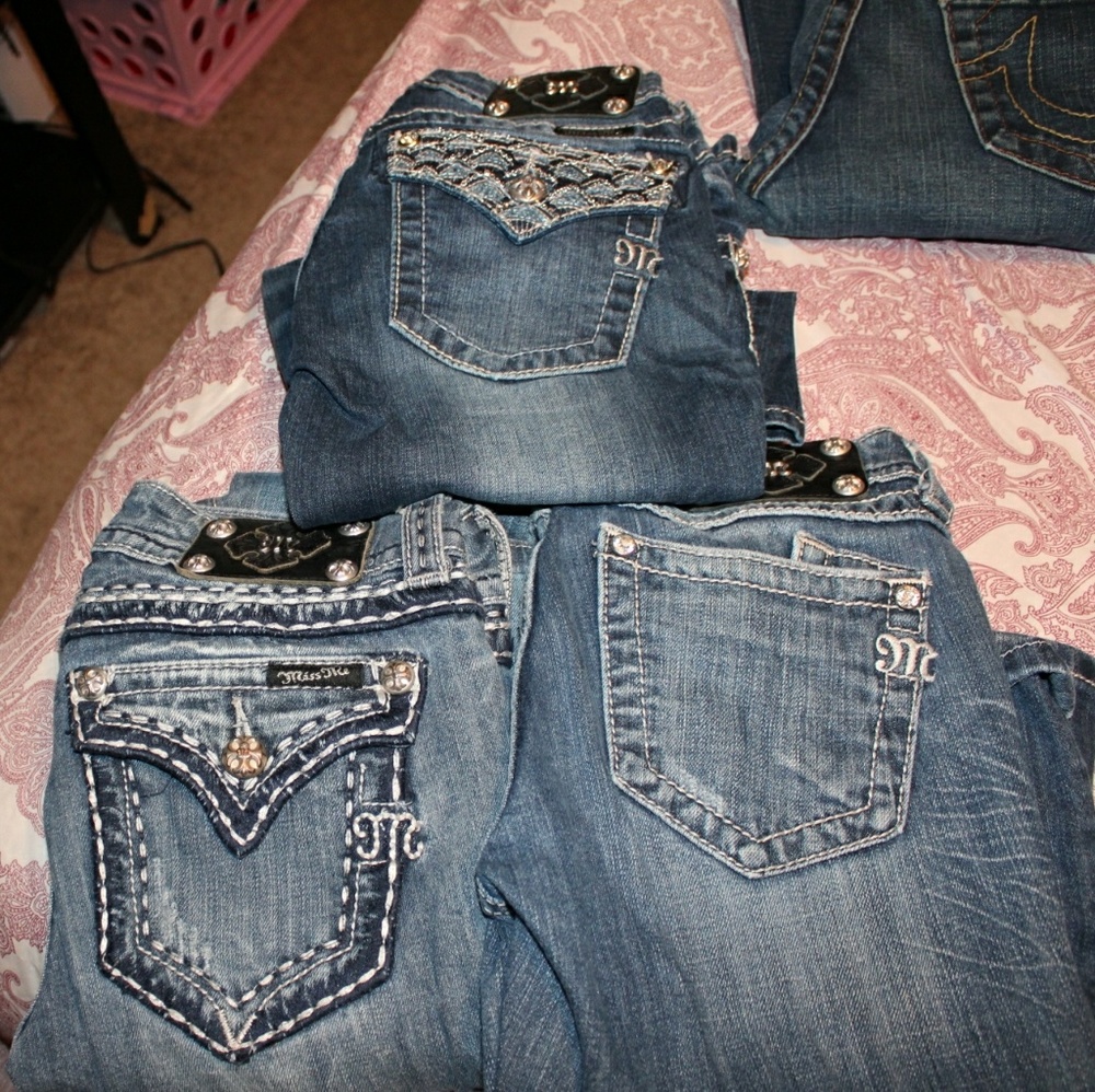 3 pair of miss me jeans
